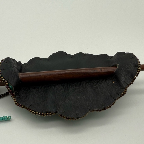 Beaded Stick Barrette in turquoise - Picture 3 of 4